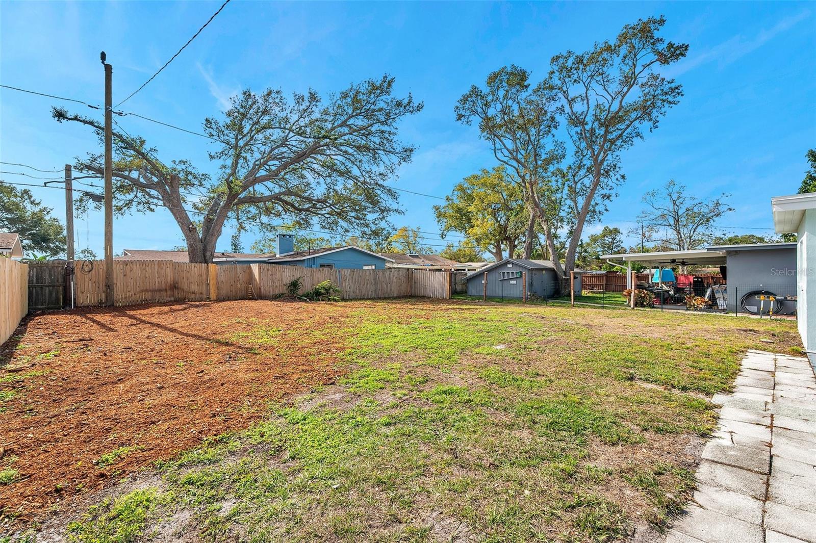 Large backyard