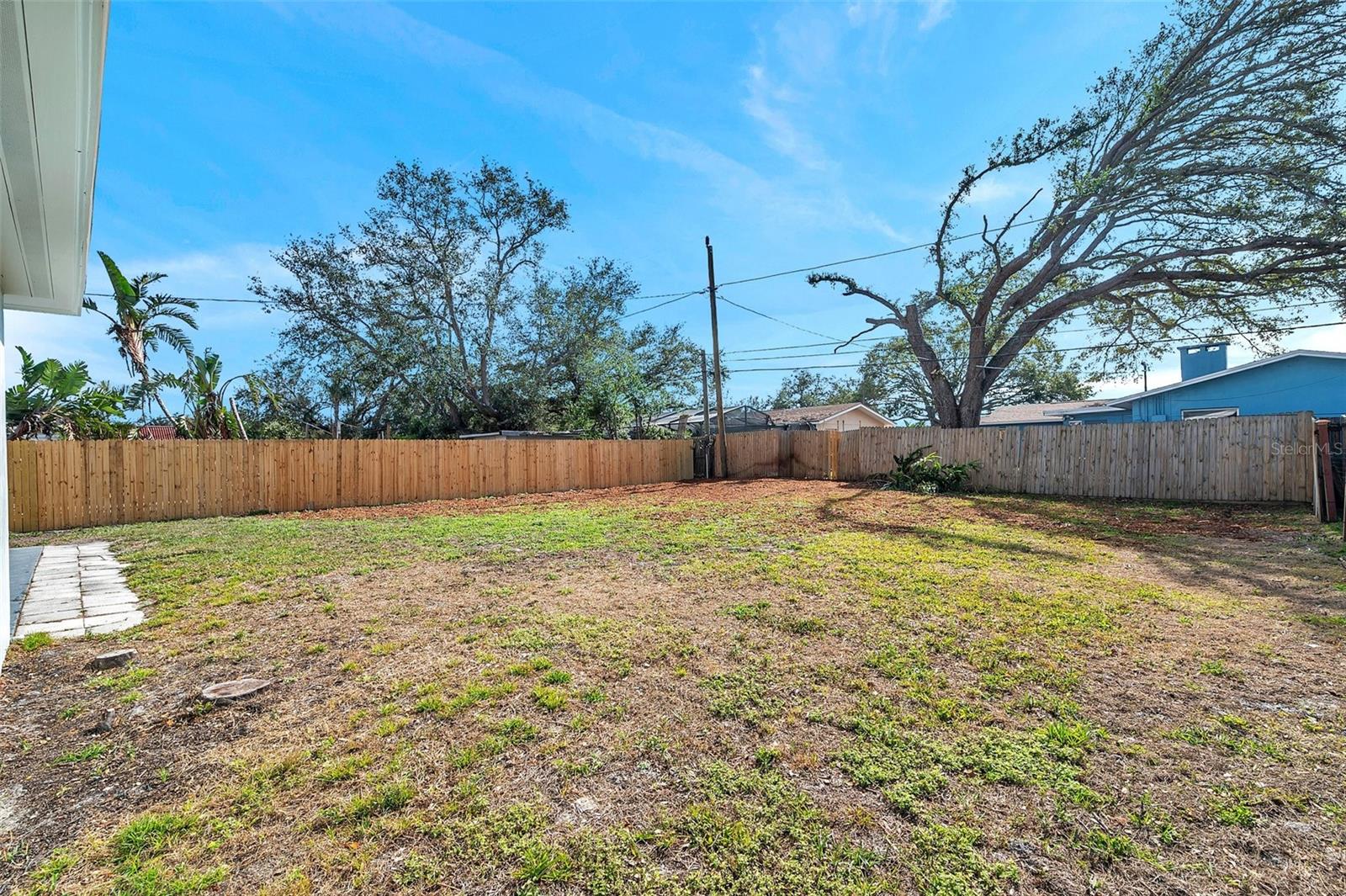 Large backyard