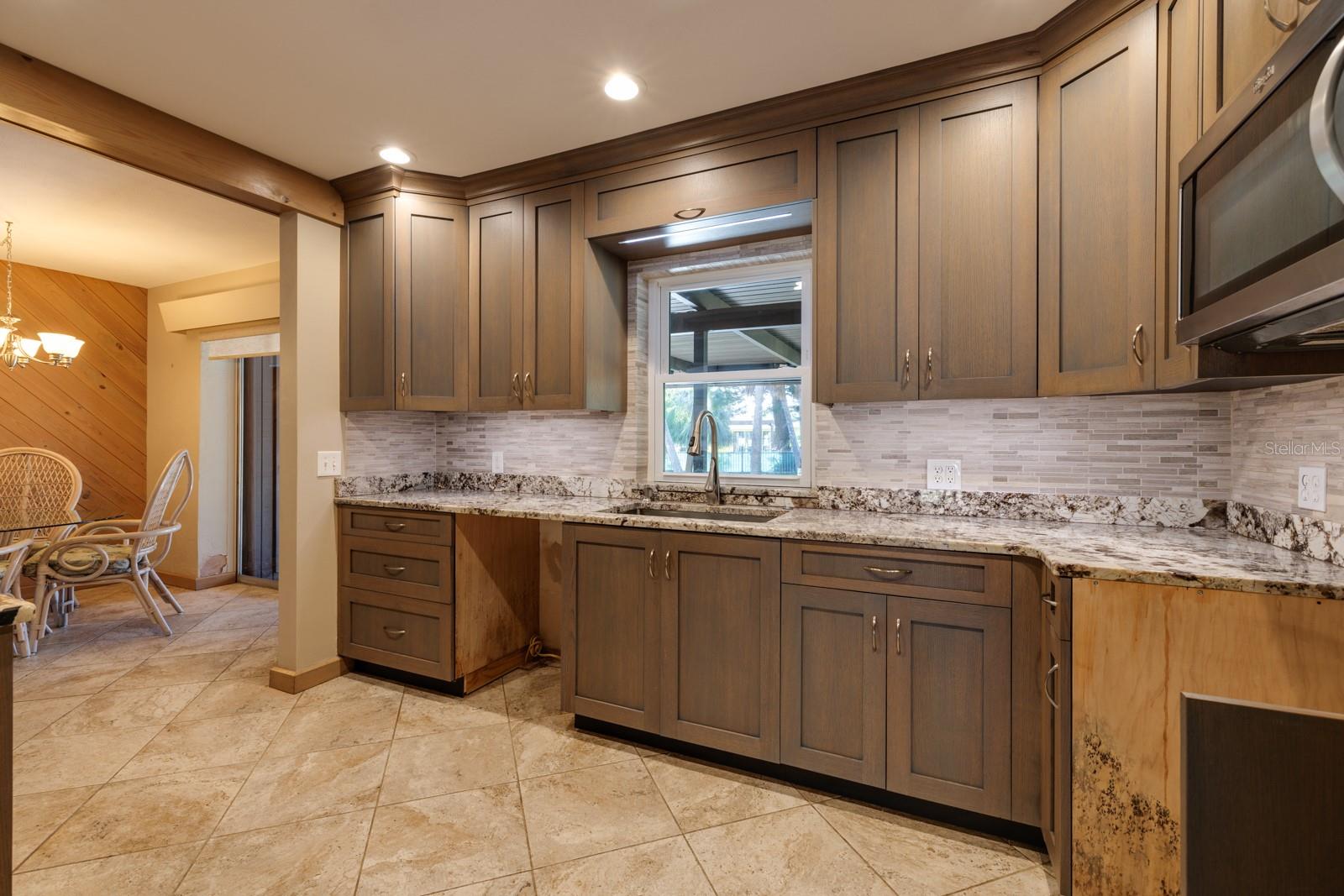 Kitchen updated with custom cabinetry