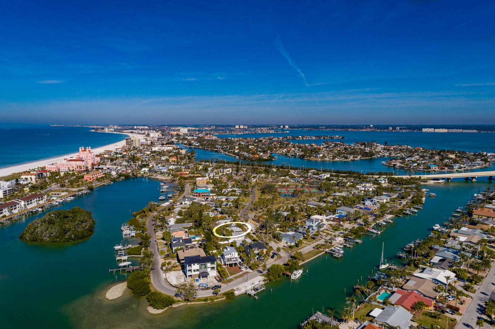 Neighborhood built by Thomas Rowe, the Don Cesar developer