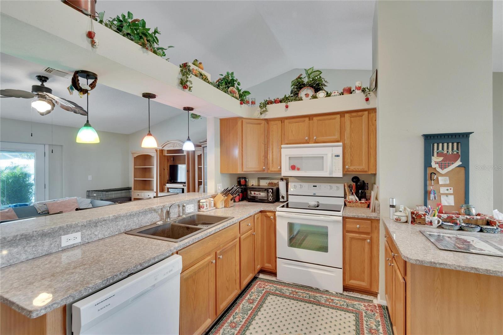 Kitchen with granite countertops