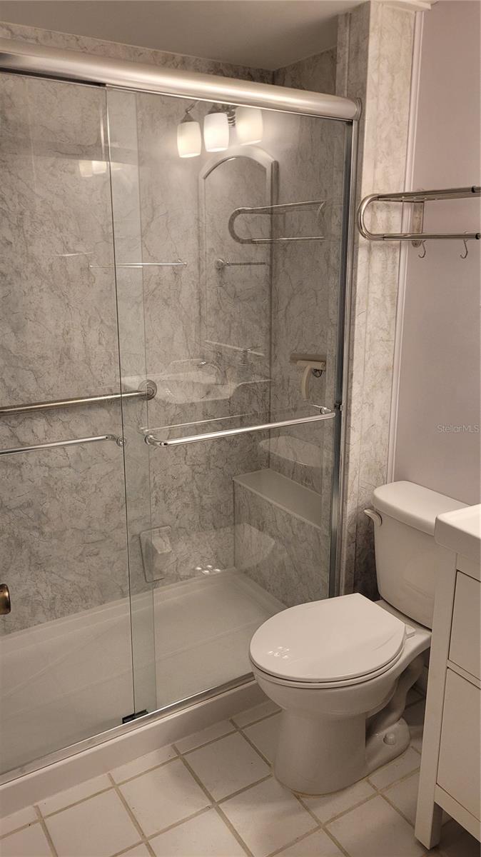 Updated hall bath with walk-in shower