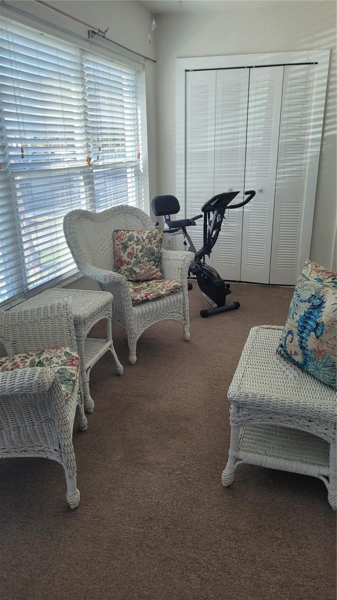 Sunny bonus room with closet storage