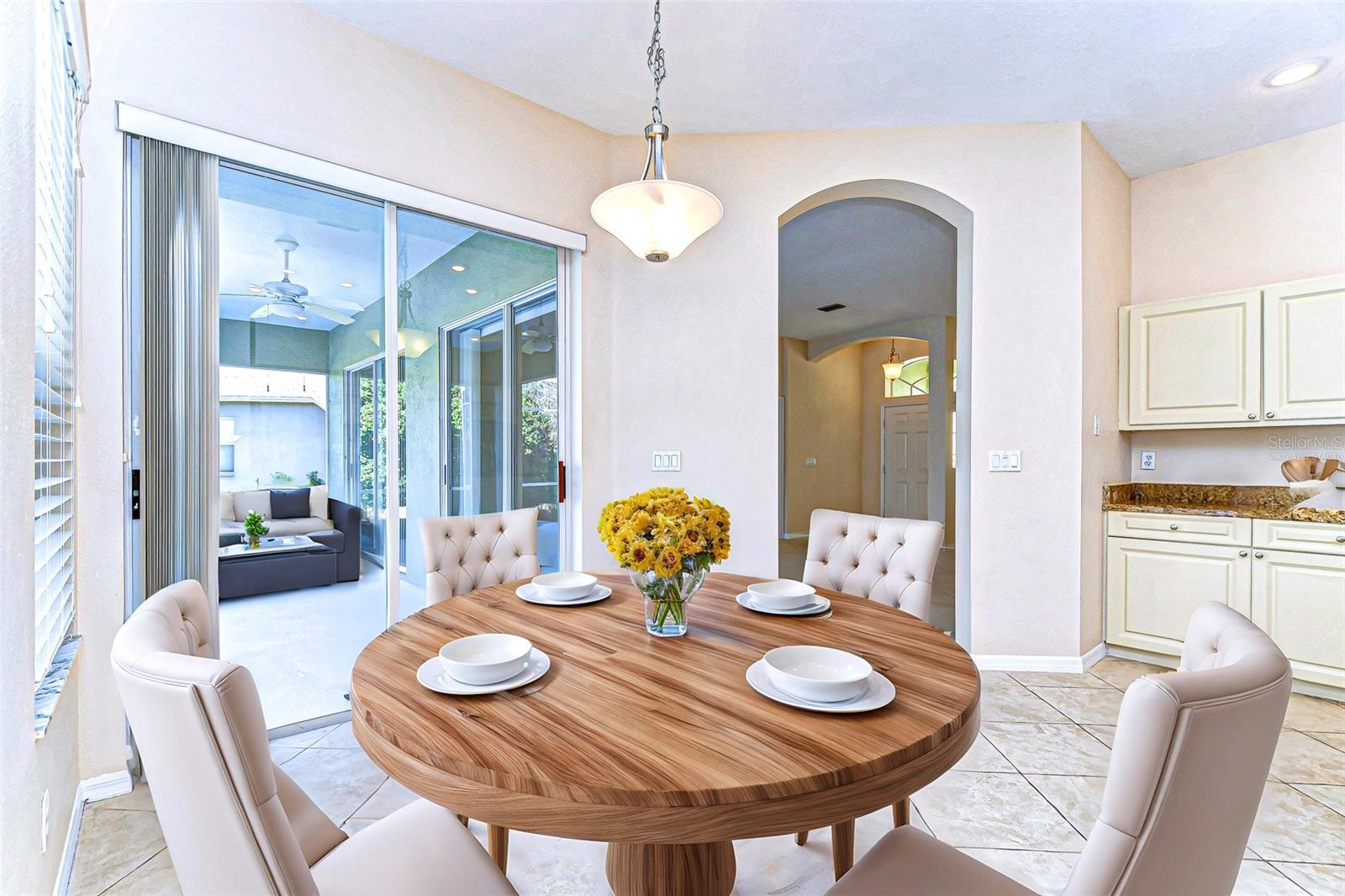 Kitchen Dining Area - Virtually Staged