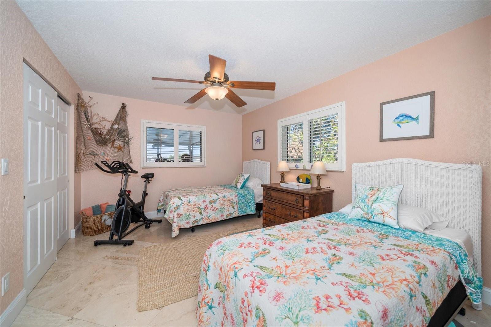 Spacious guest bedrooms makes living easy for larger families or visitors.