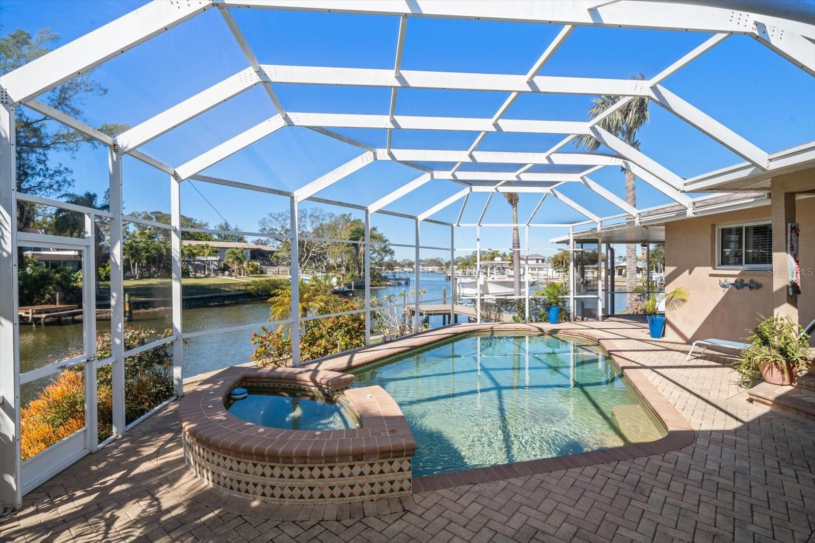 Cool off in the pool and spa and enjoy the view!