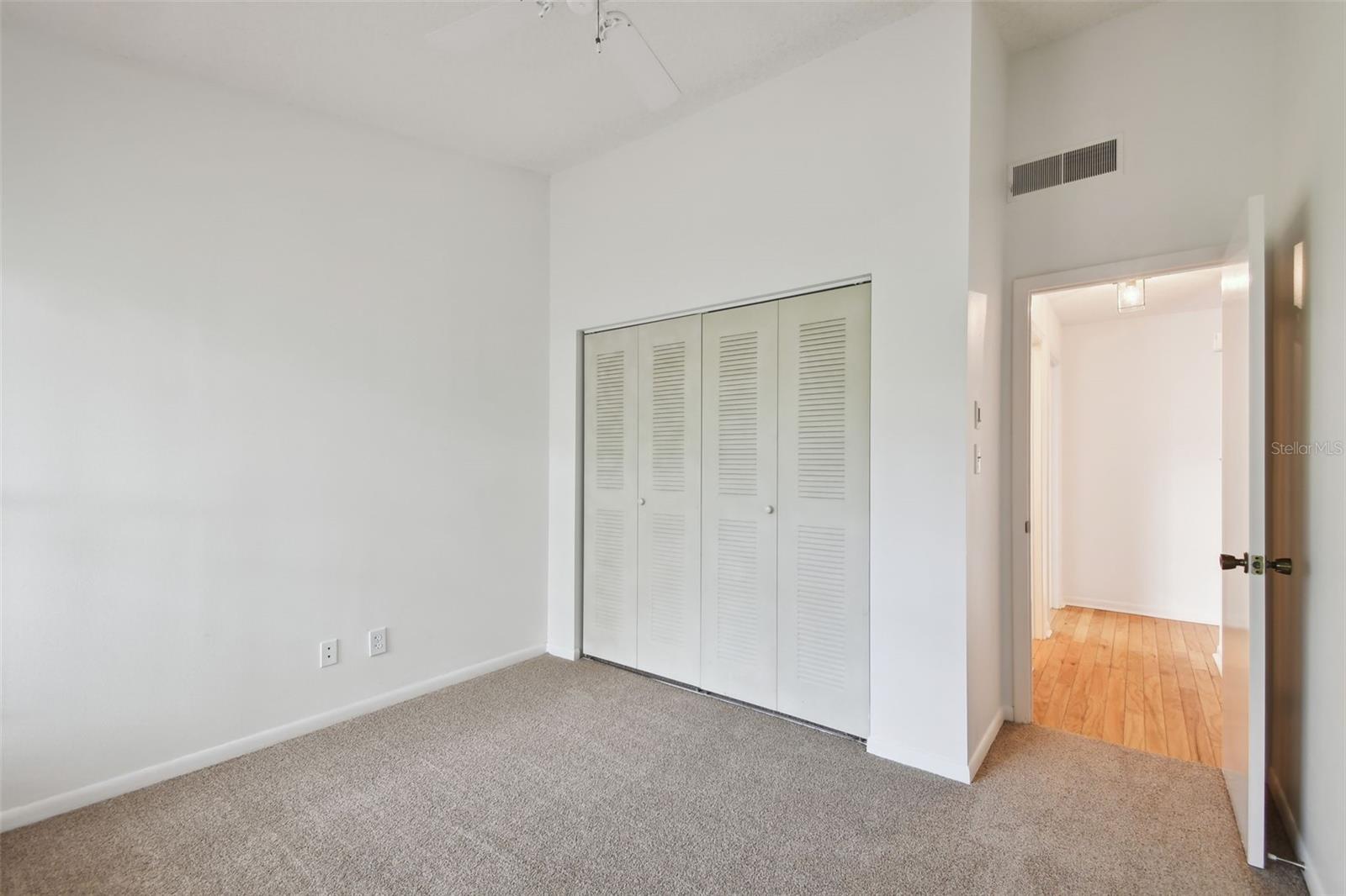 Rear bedroom entry & closet