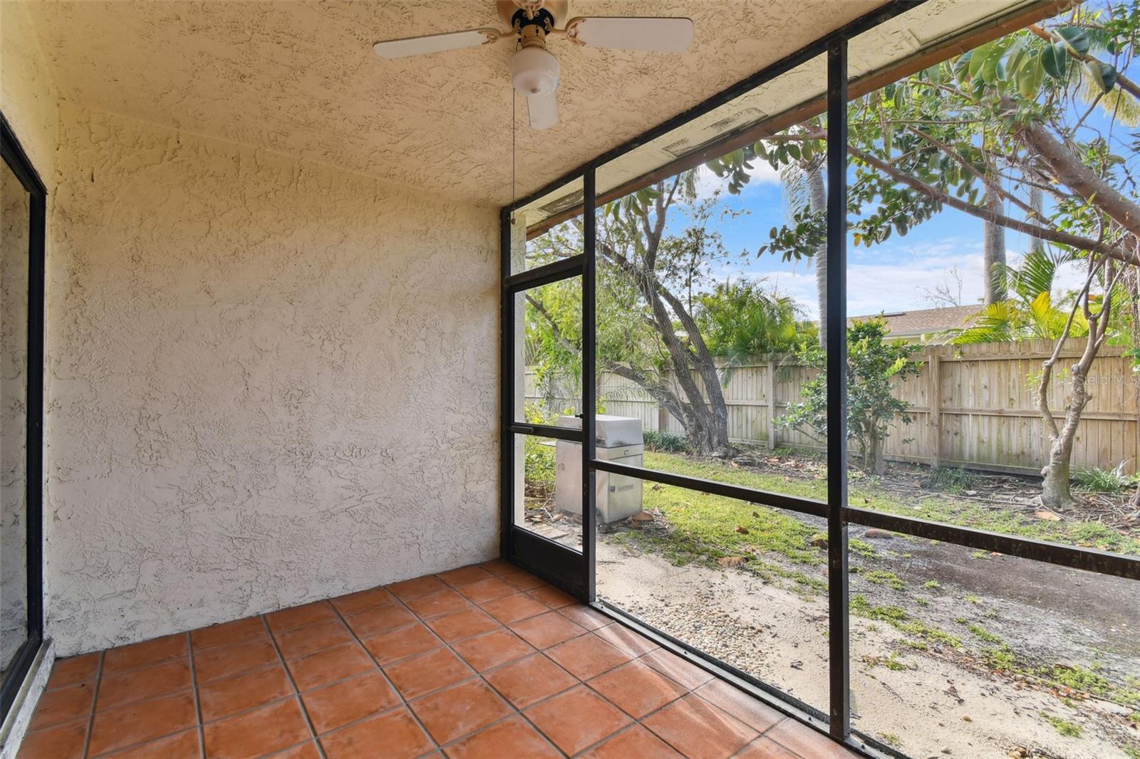 Covered screen porch