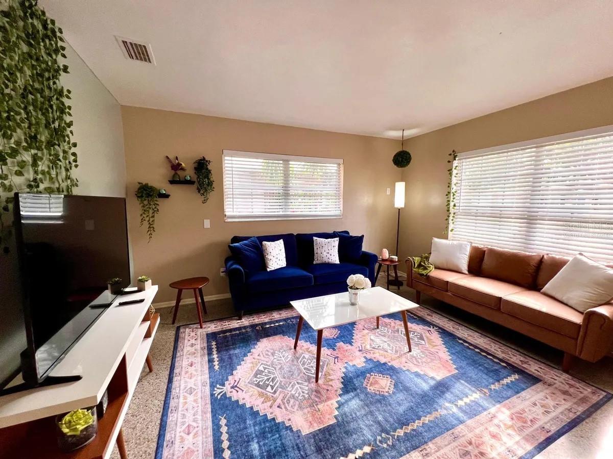 Virtually Staged Living / family room