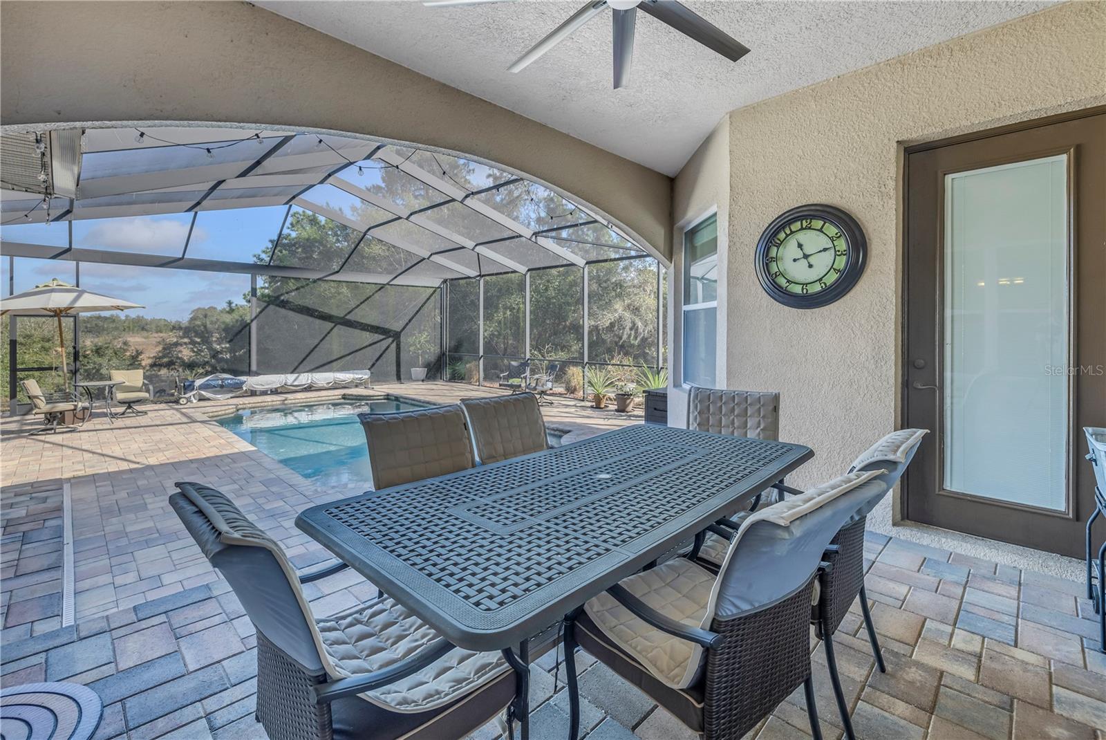 Large lanai eating area