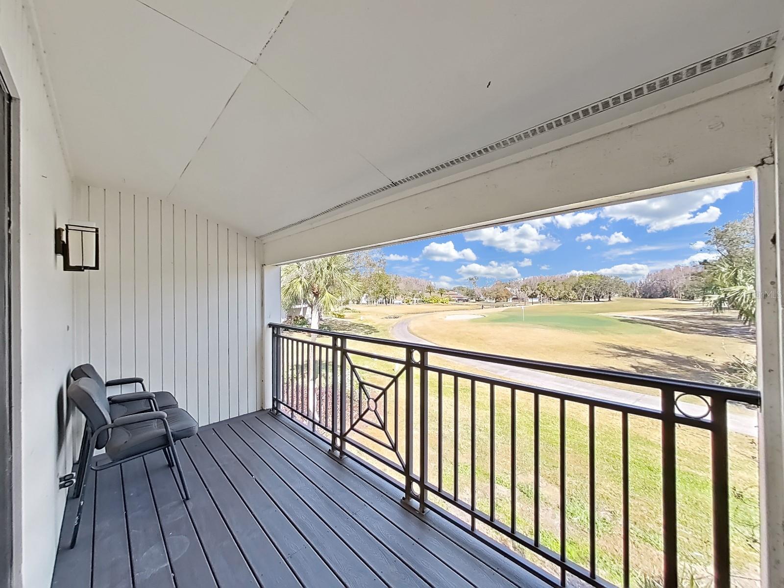 Balcony looking out Saddlebrook Golf Course