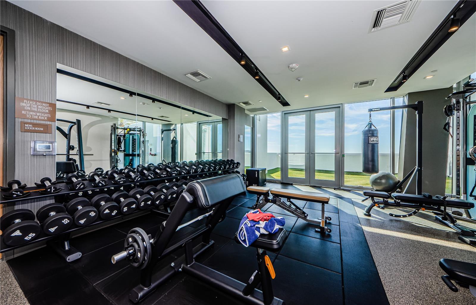 Fitness Room with locker rooms