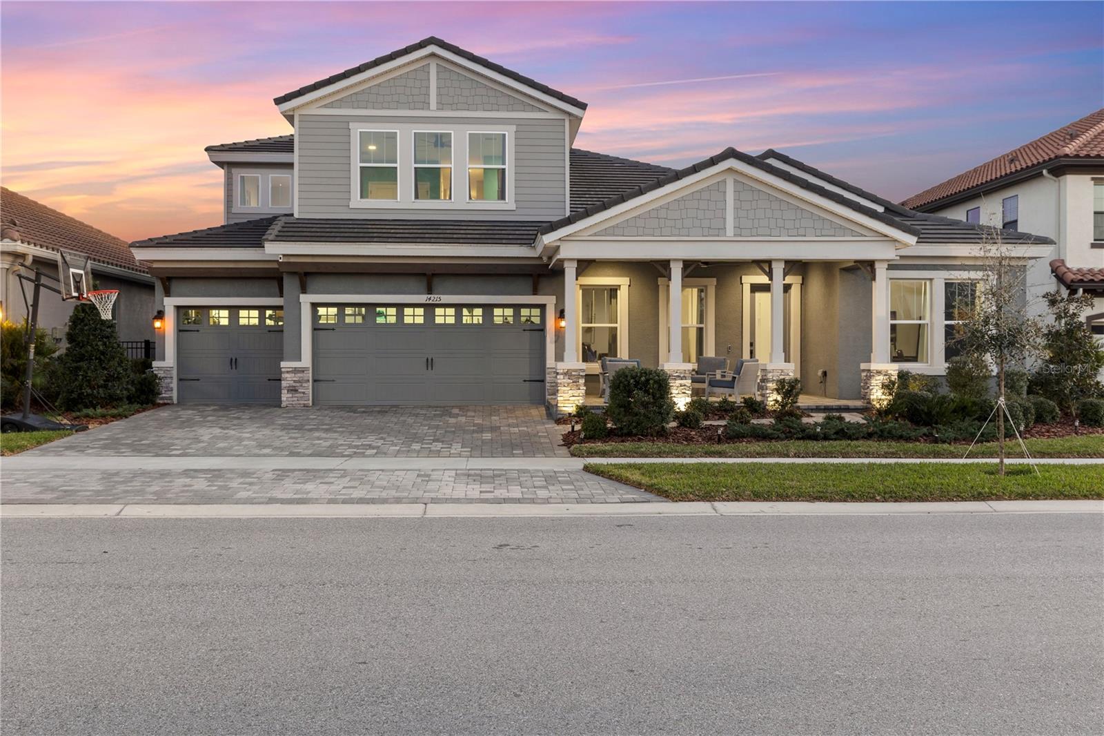 Tuscan elevation with stacked stone!