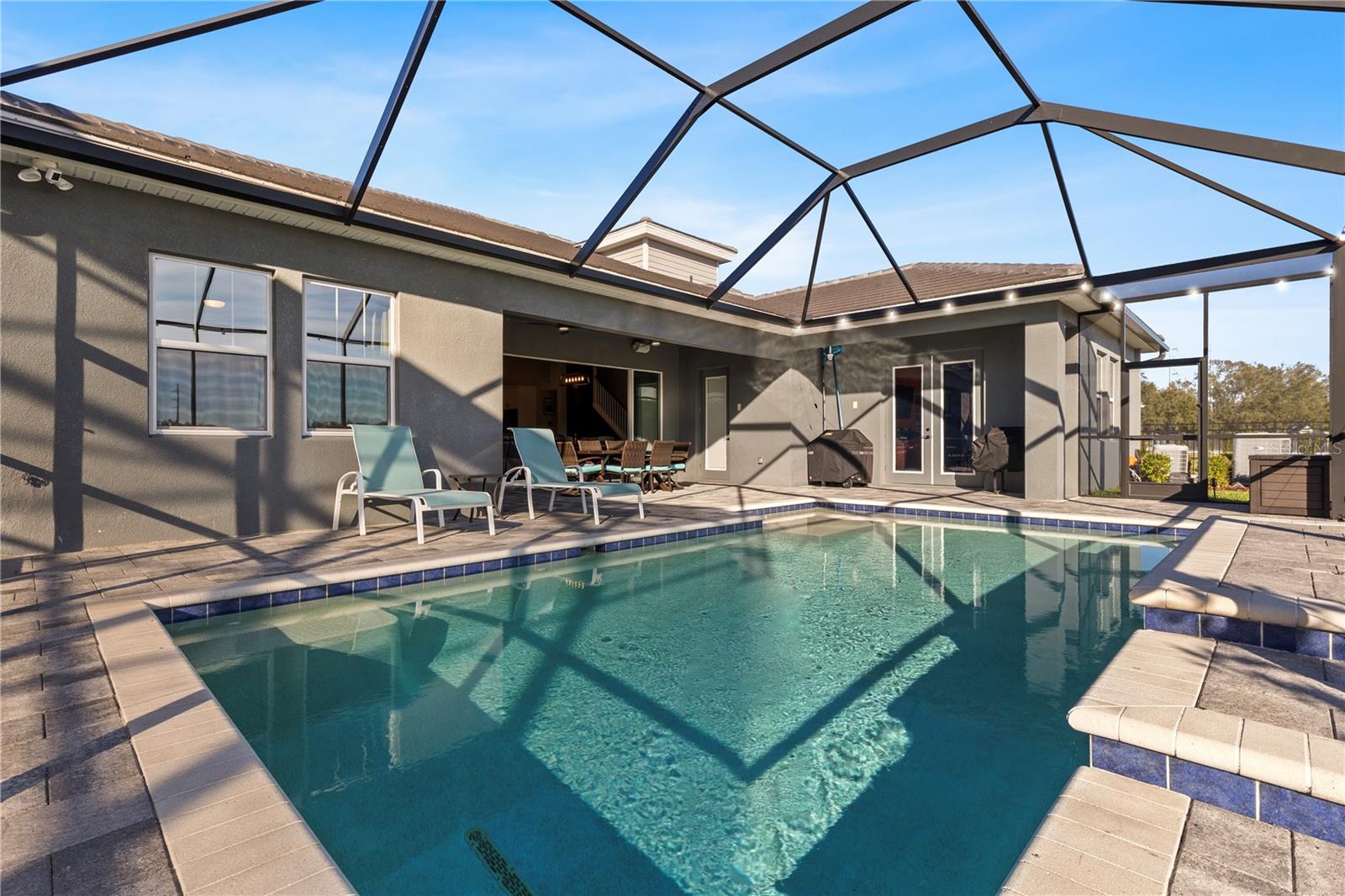 Beautiful pavers and screened lanai