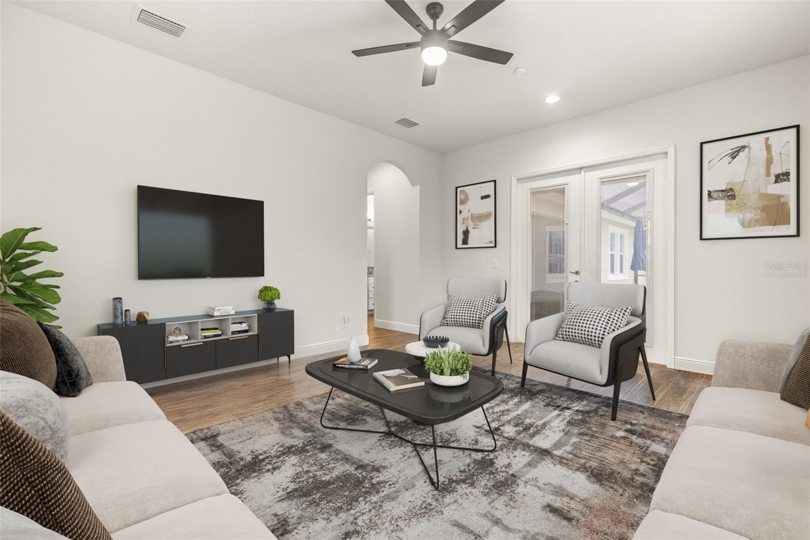 Virtually staged bonus room