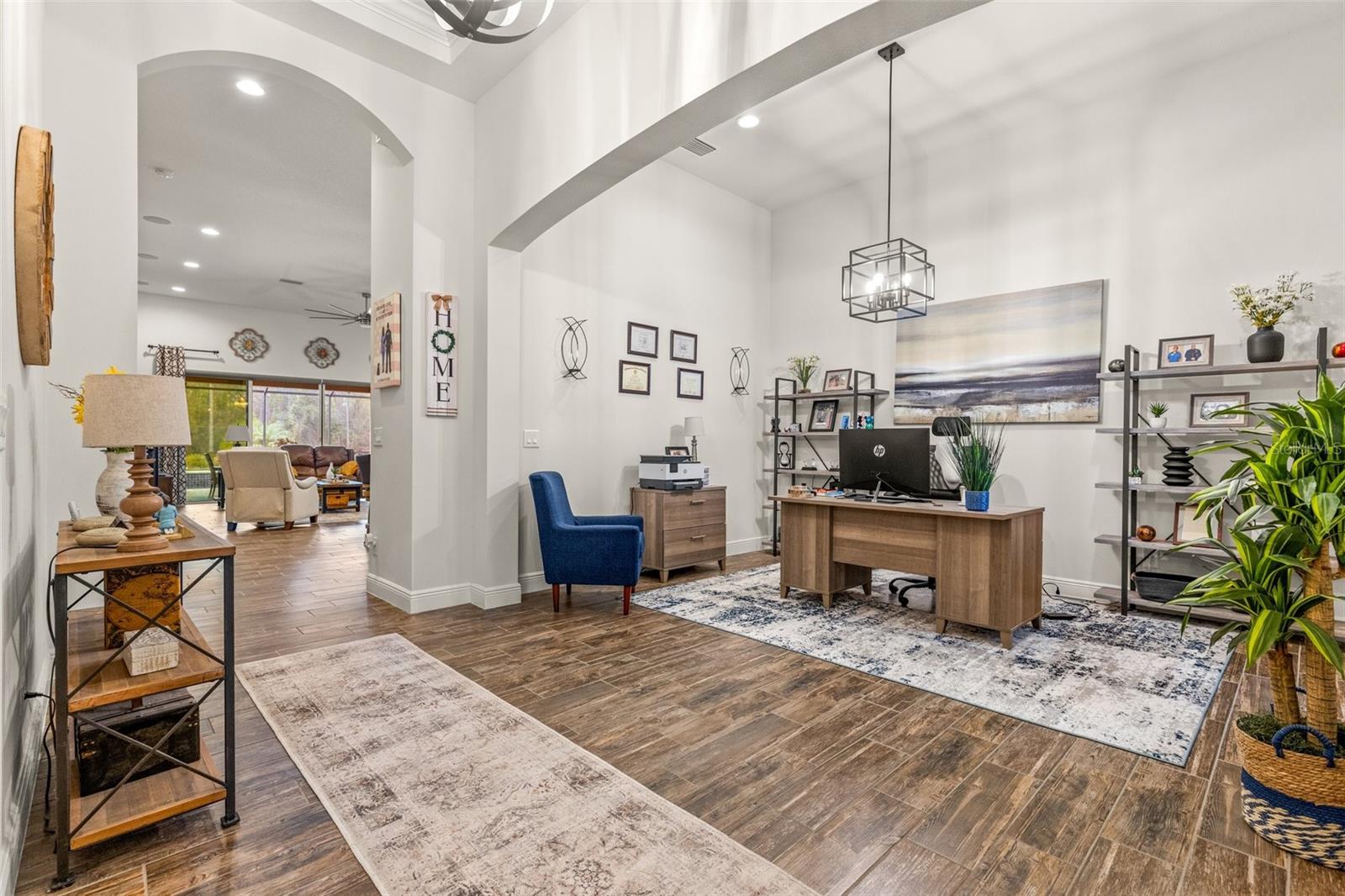 Dining room used as office