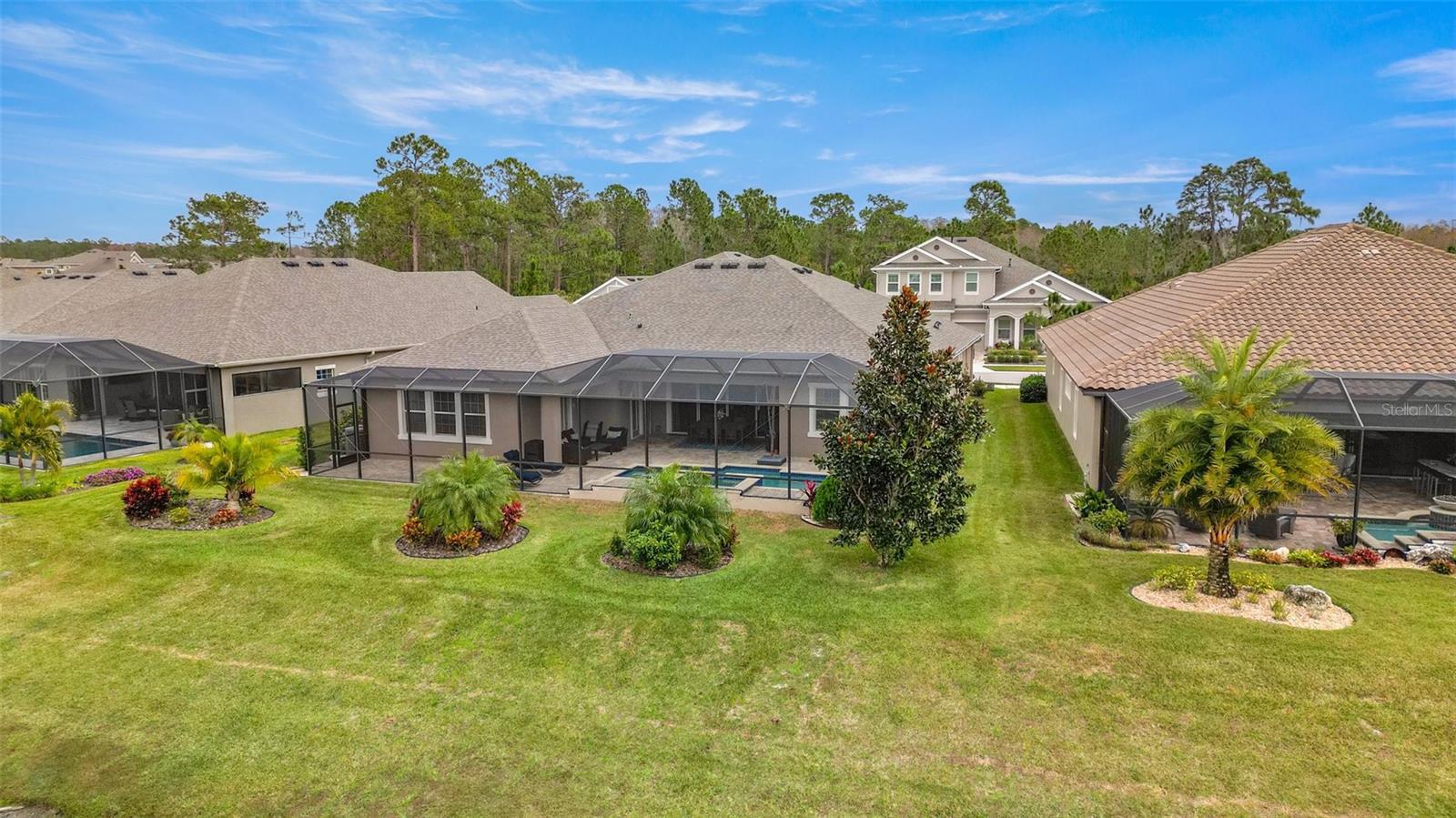 Aerial view of back of property