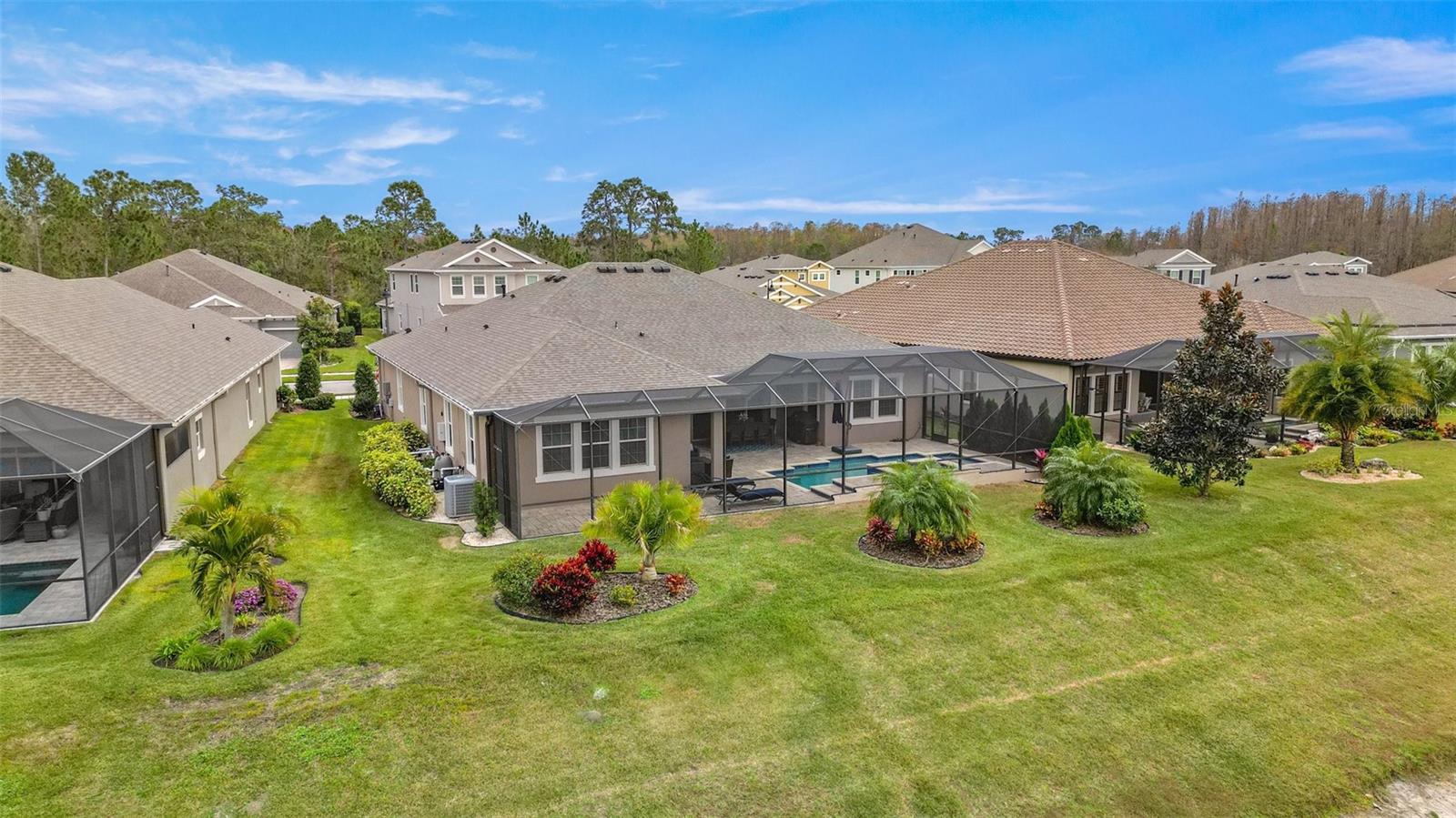 Aerial view of back of property