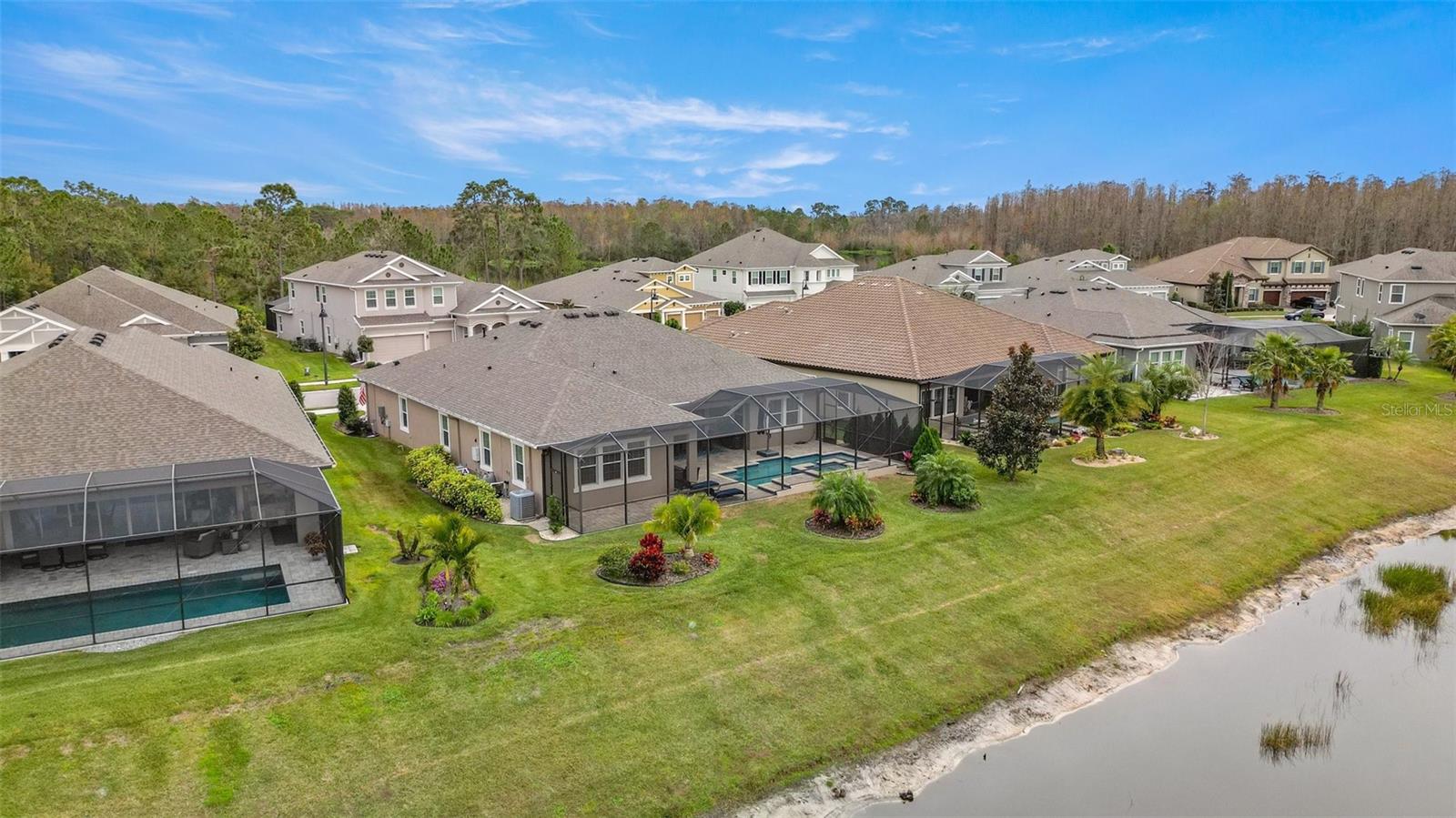 Aerial view of back of property