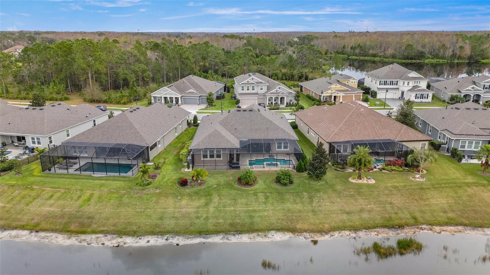 Aerial view of back of property