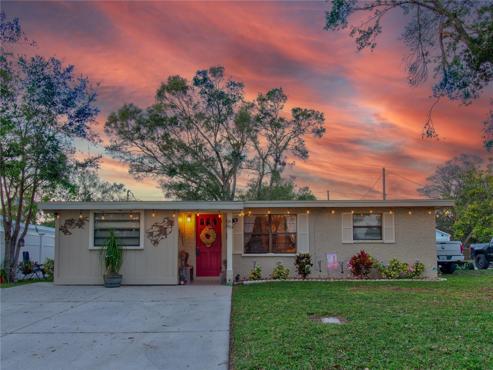 Front of the House At Sunset