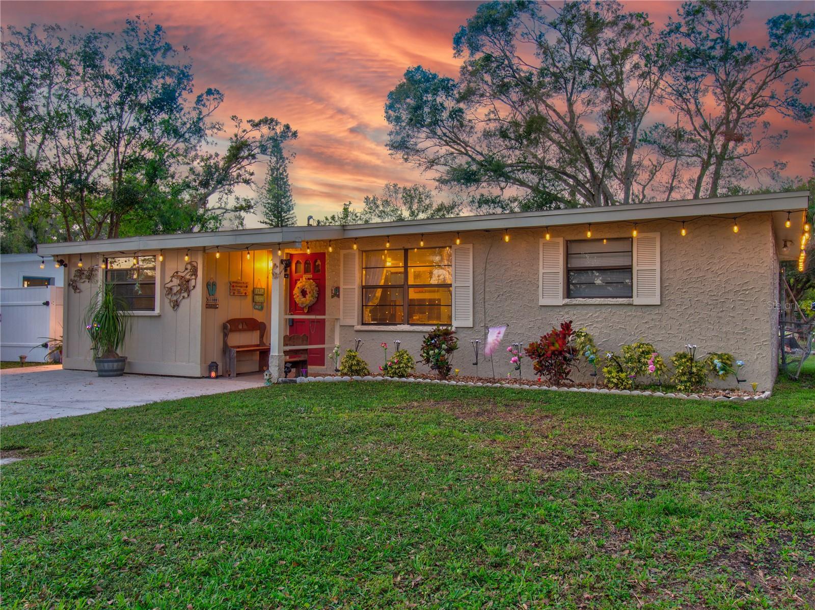 Front of the House At Sunset