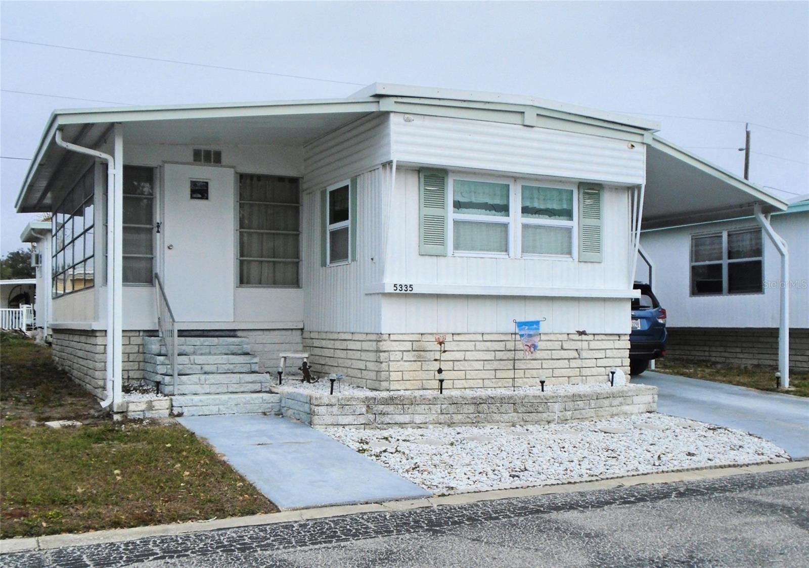 Covered Front Entry to the Family Room