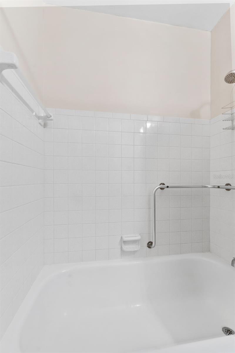 Safety bars in tub/shower combo