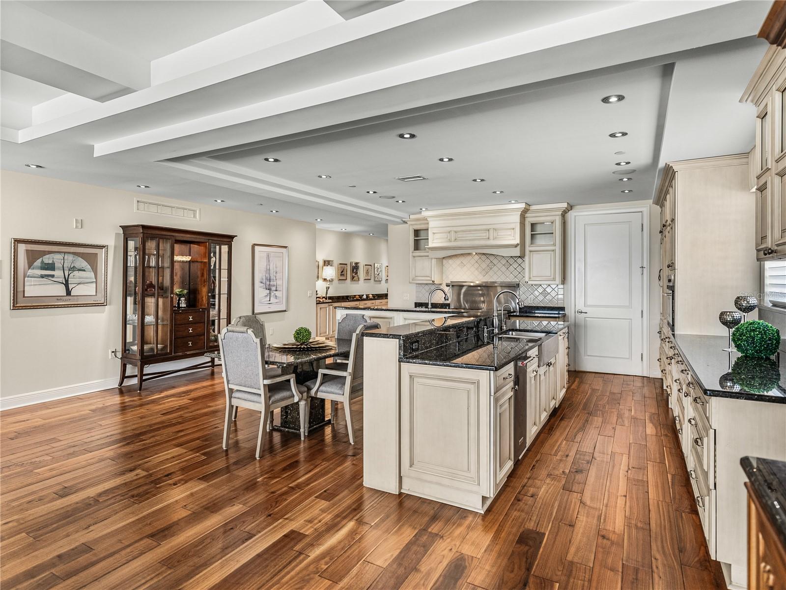 The walnut wood floors are gorgeous!