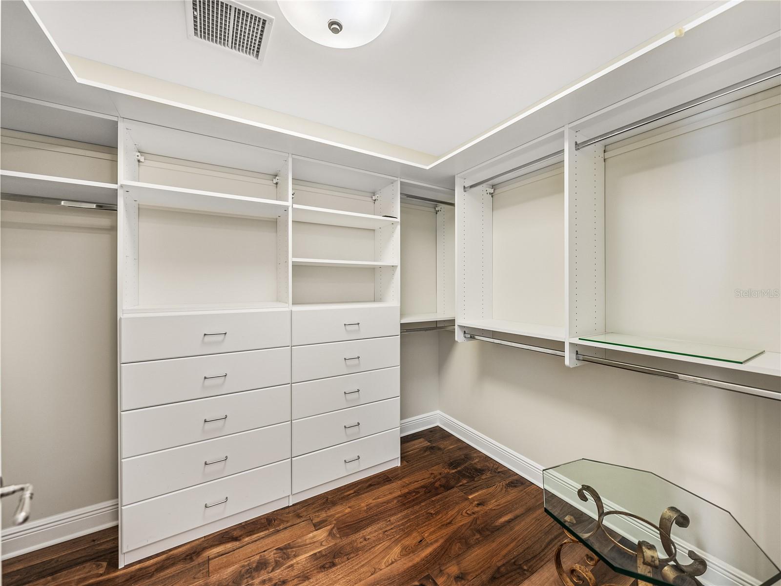 One of the two walk-in closets that serve the Primary Bedroom.