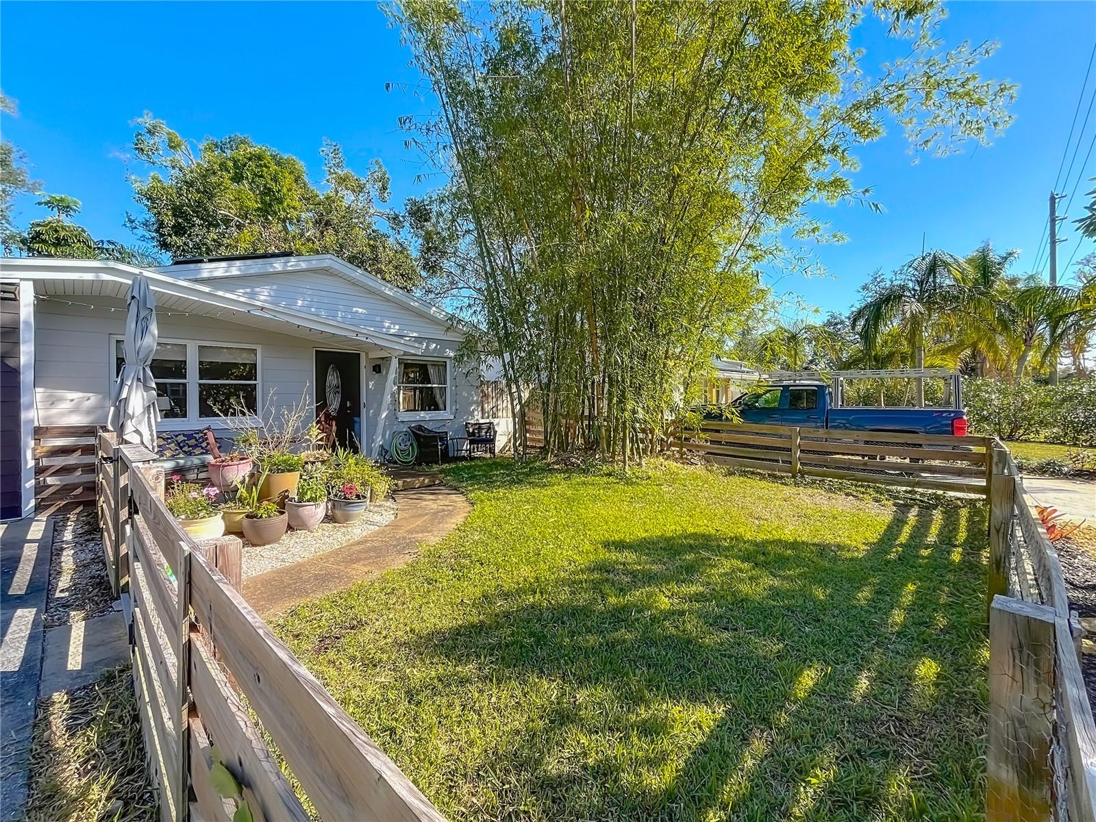 Fenced Front Yard