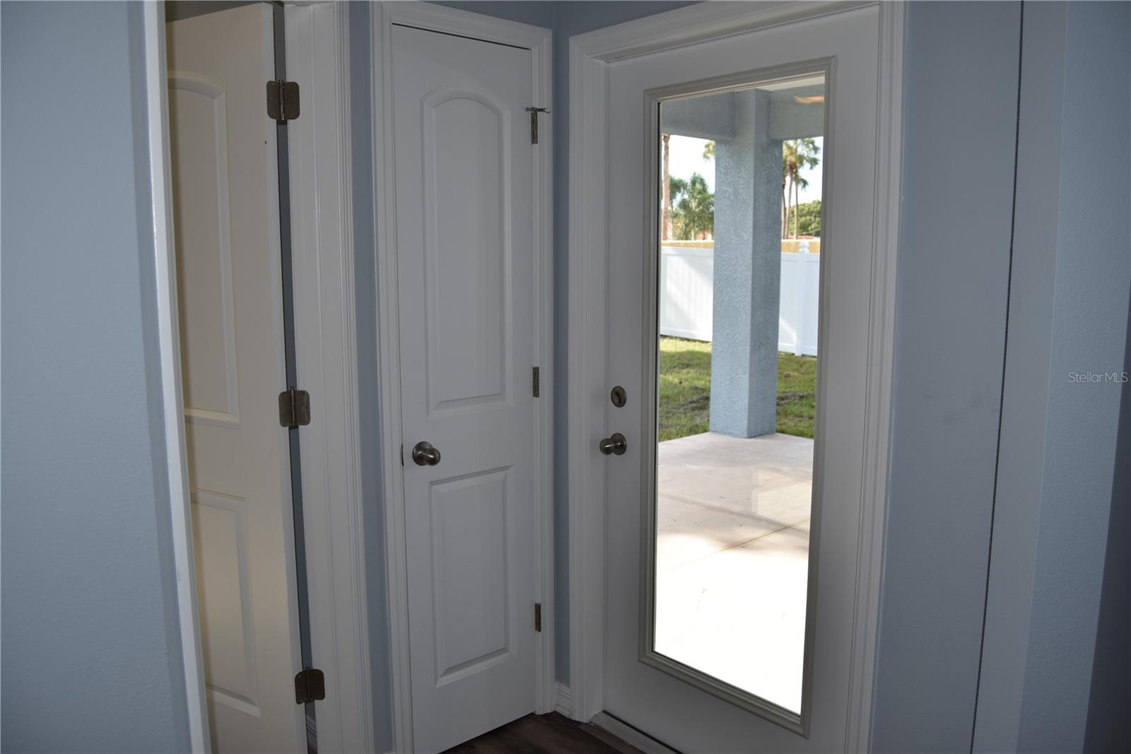 Glass door provides lots of natural light.