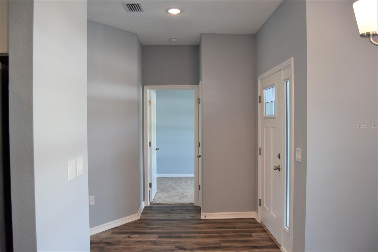 View of the front entry from the dining room