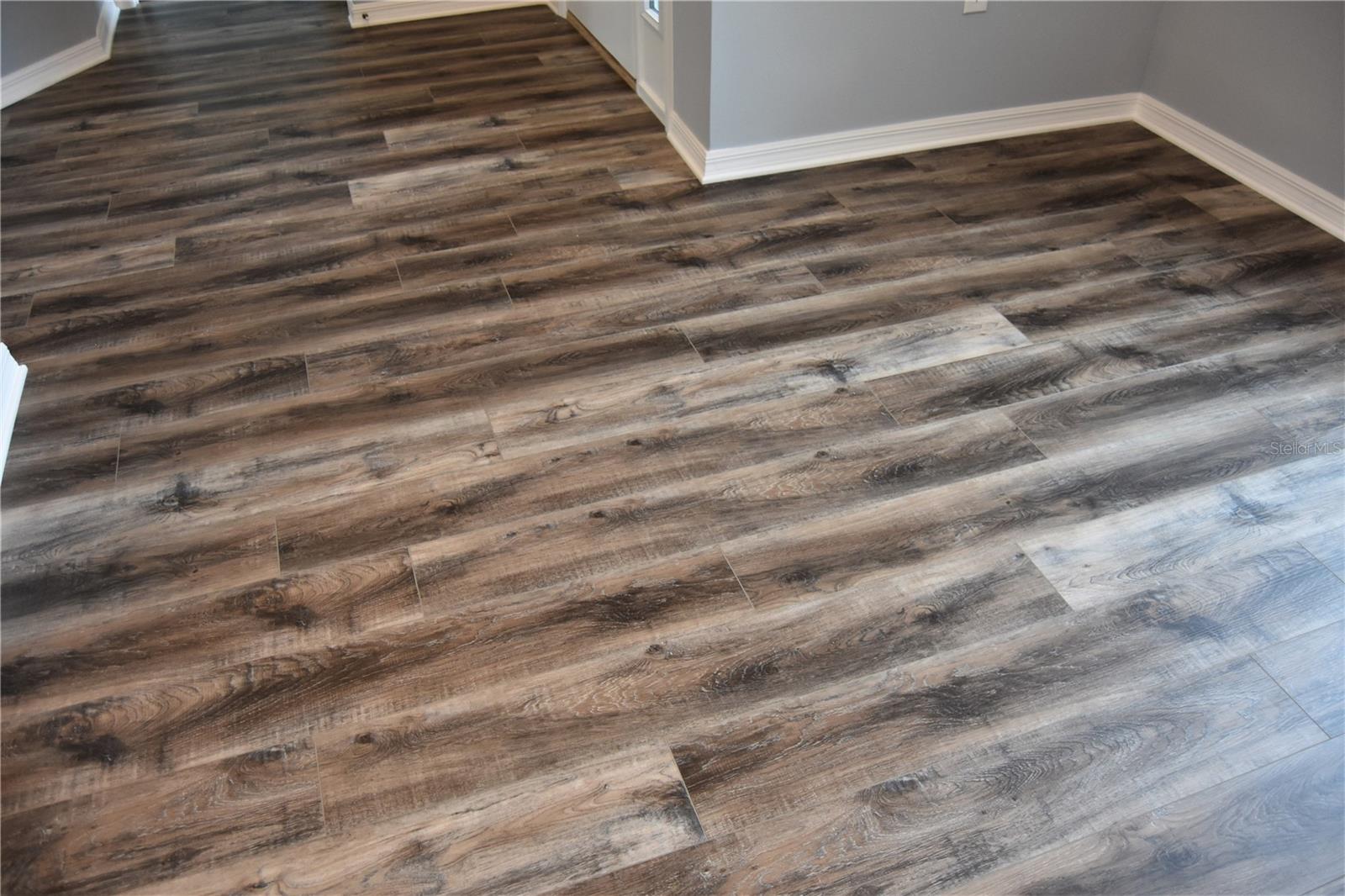 Rich wood look vinyl plank flooring