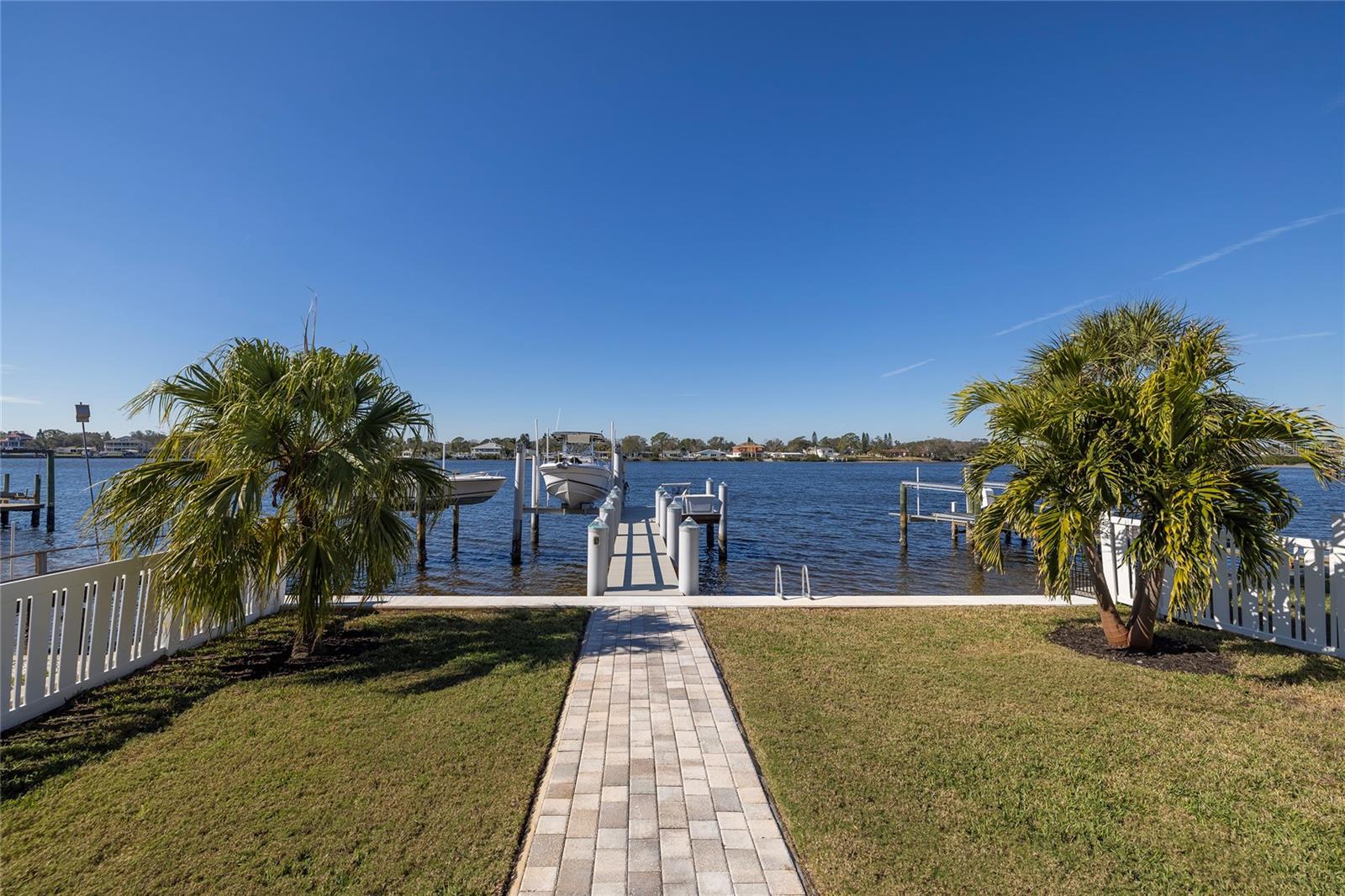 Pathway to the dock and seawall