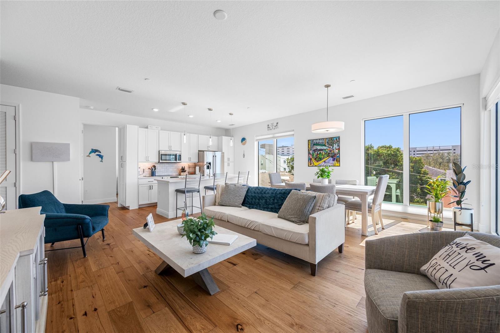 Sunlit Great Room with 9.5ft. ceilings