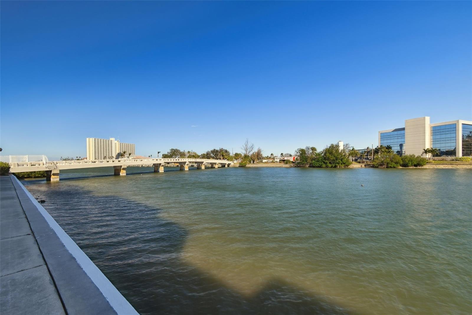 Bay Island has a private exit only bridge, for quick access to the mainland