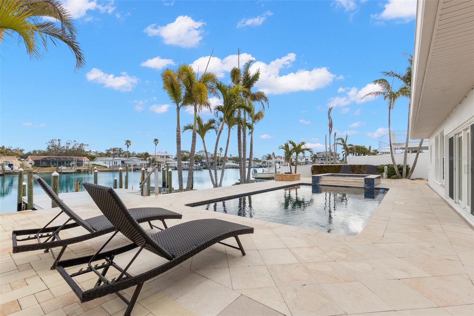 Luxurious pool area.