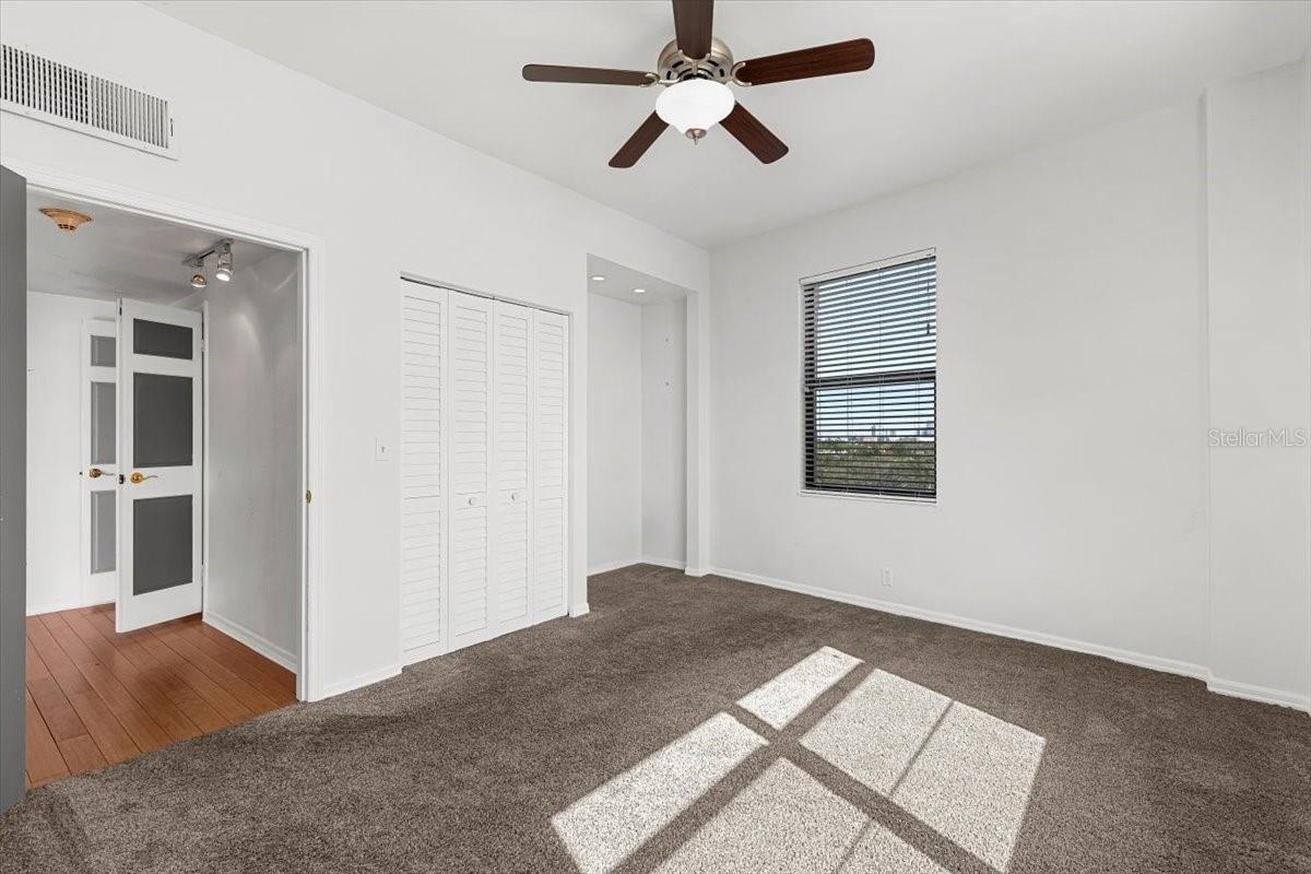 Walk-in closet in the bedroom