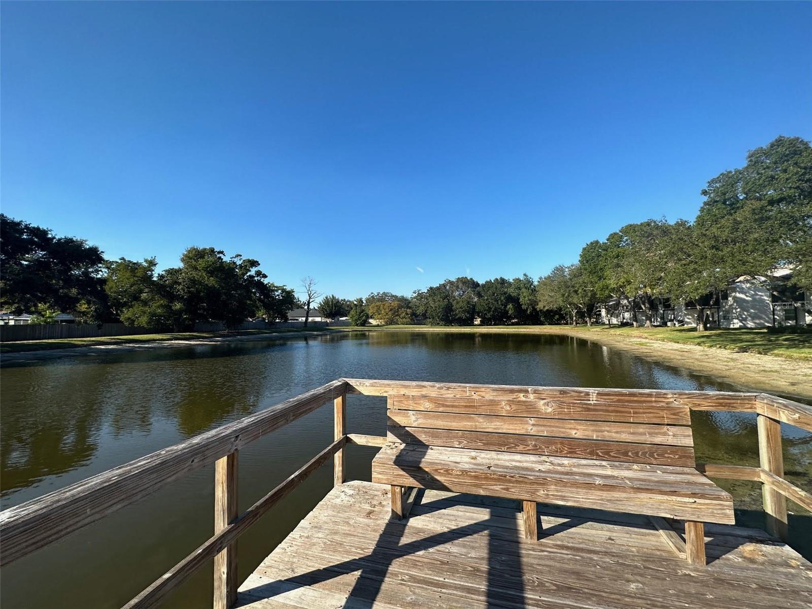 community lake and dock
