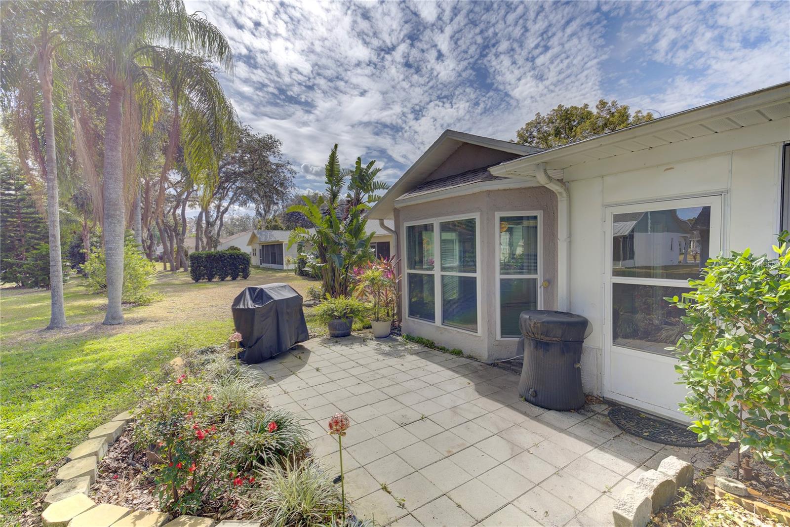 Patio and Rain Barrel