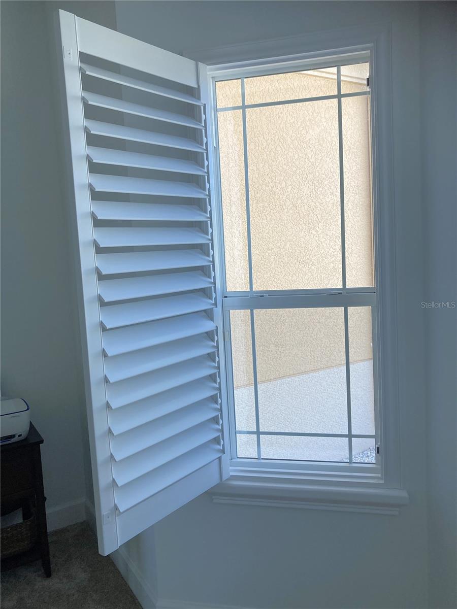 Plantation Shutters on the Front Bedroom Windows