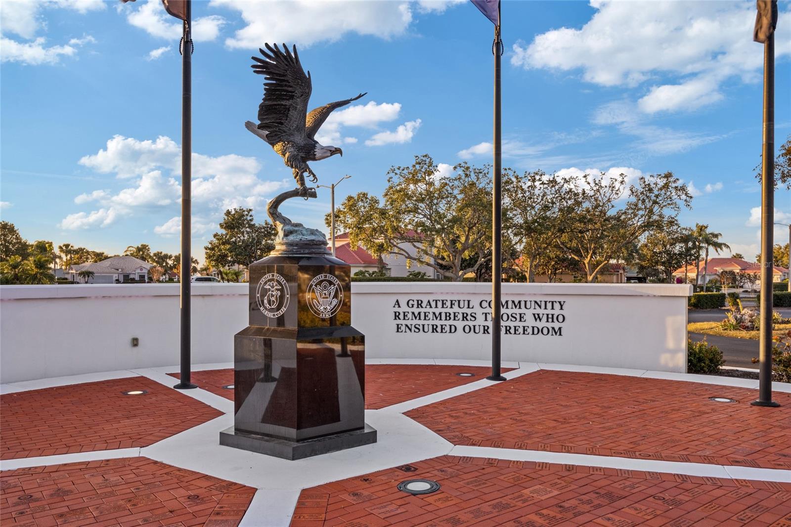 We have freedoms because of those who sacrificed. Beautiful memorial in the community.