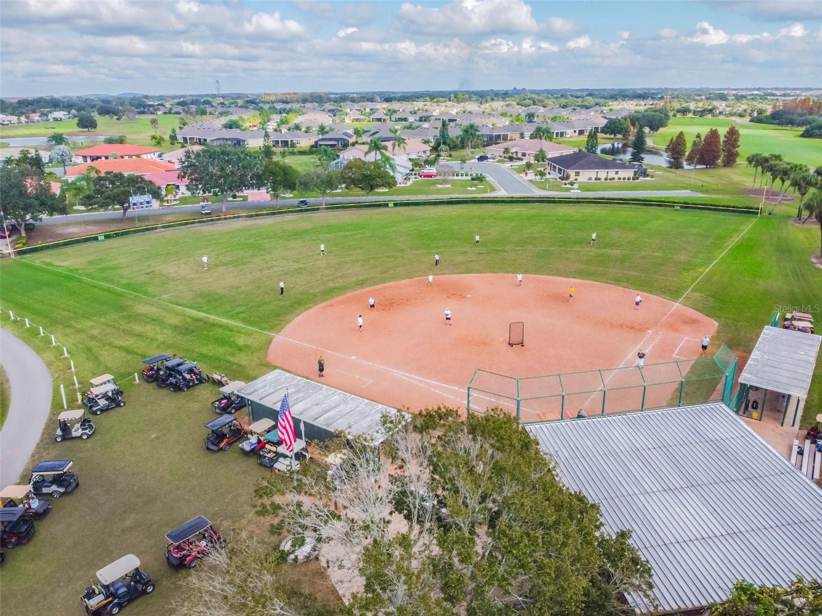 Sun City Center Association Softball Field with covered dugouts