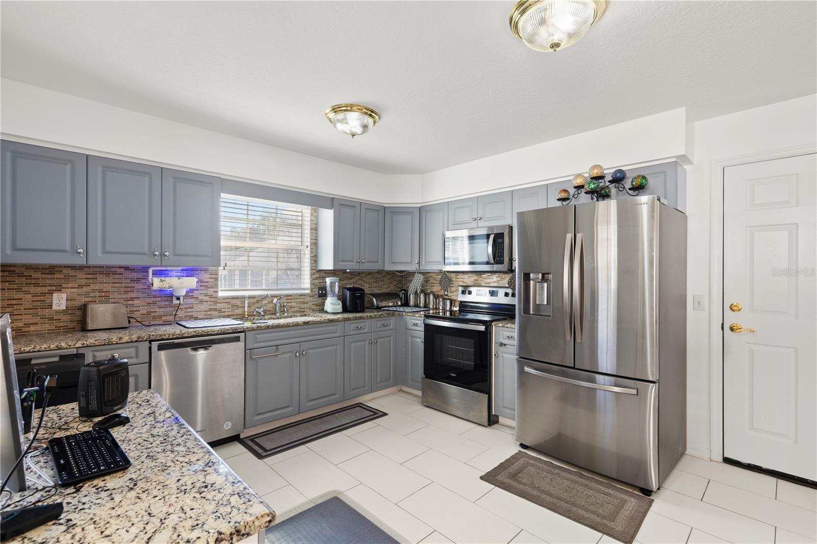 Kitchen with granite countertops