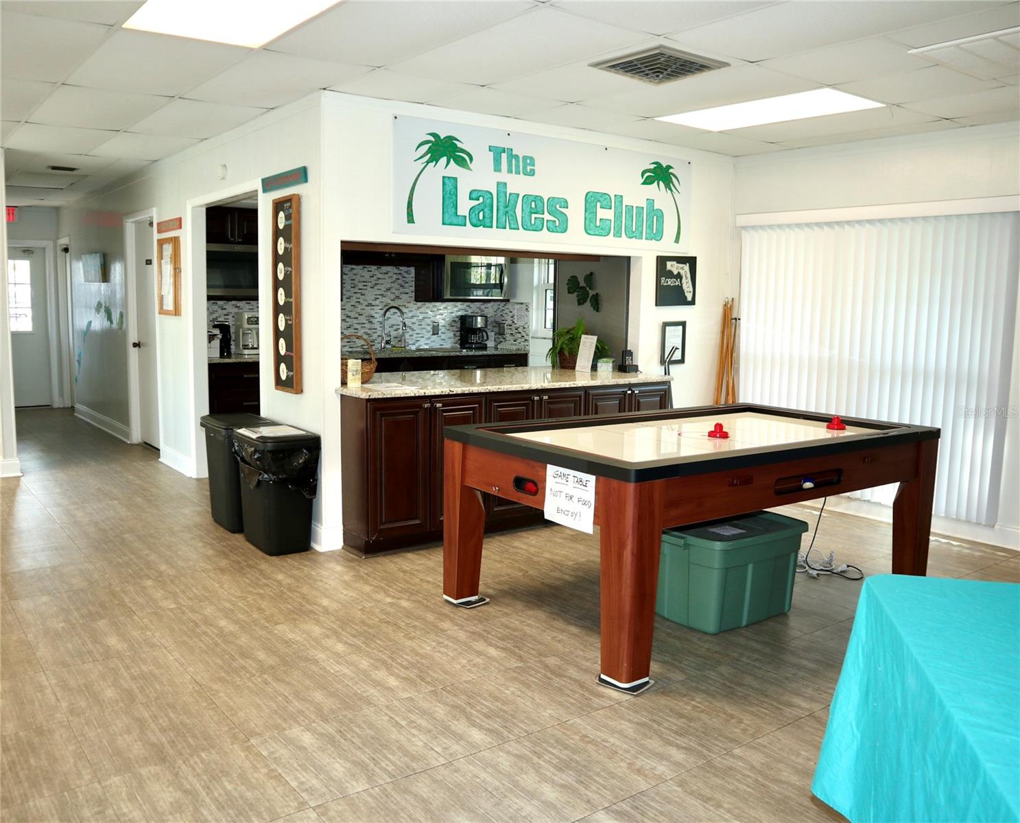 Clubhouse Kitchen and Recreation Area