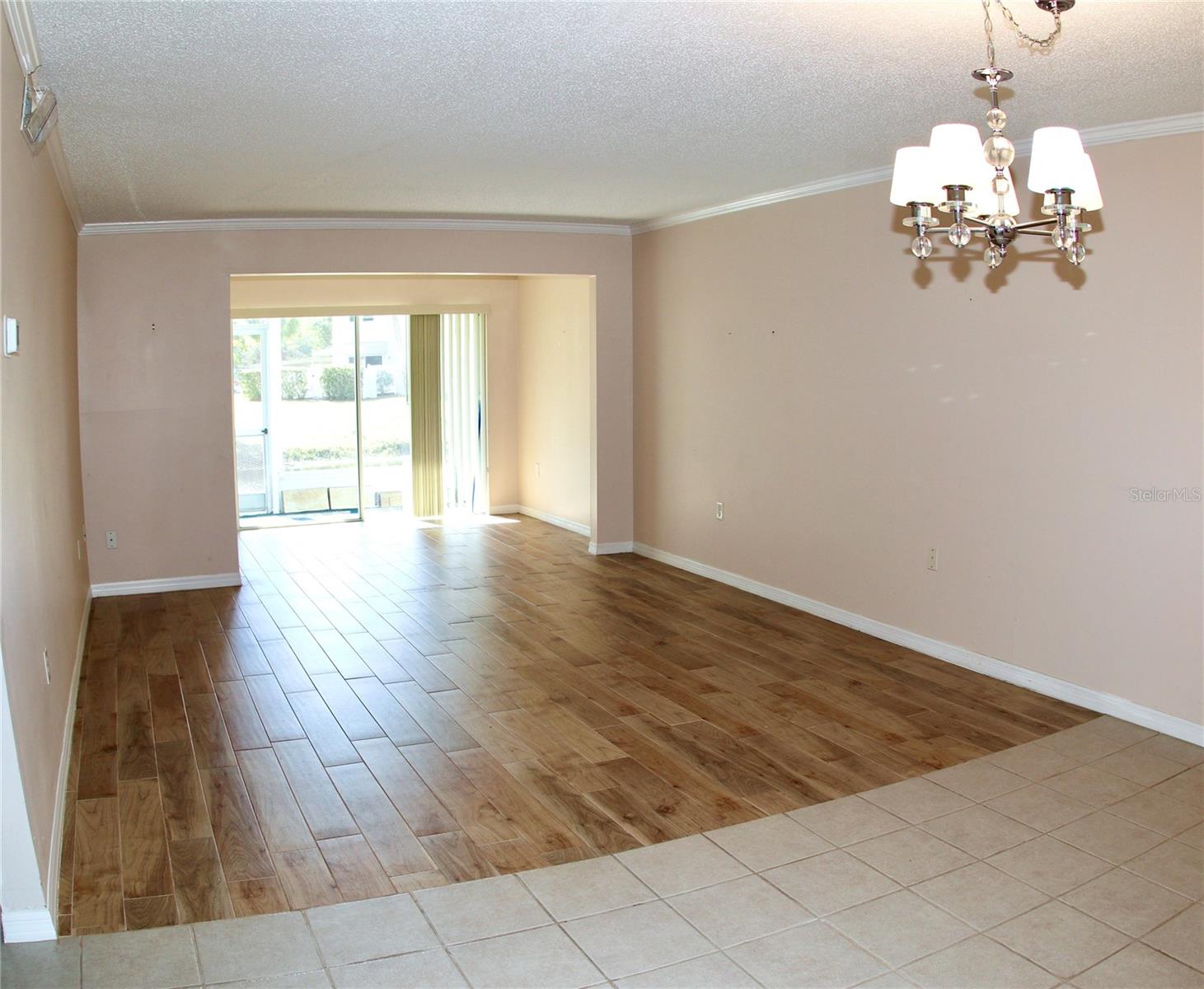 Living Room View from Entrance Foyer