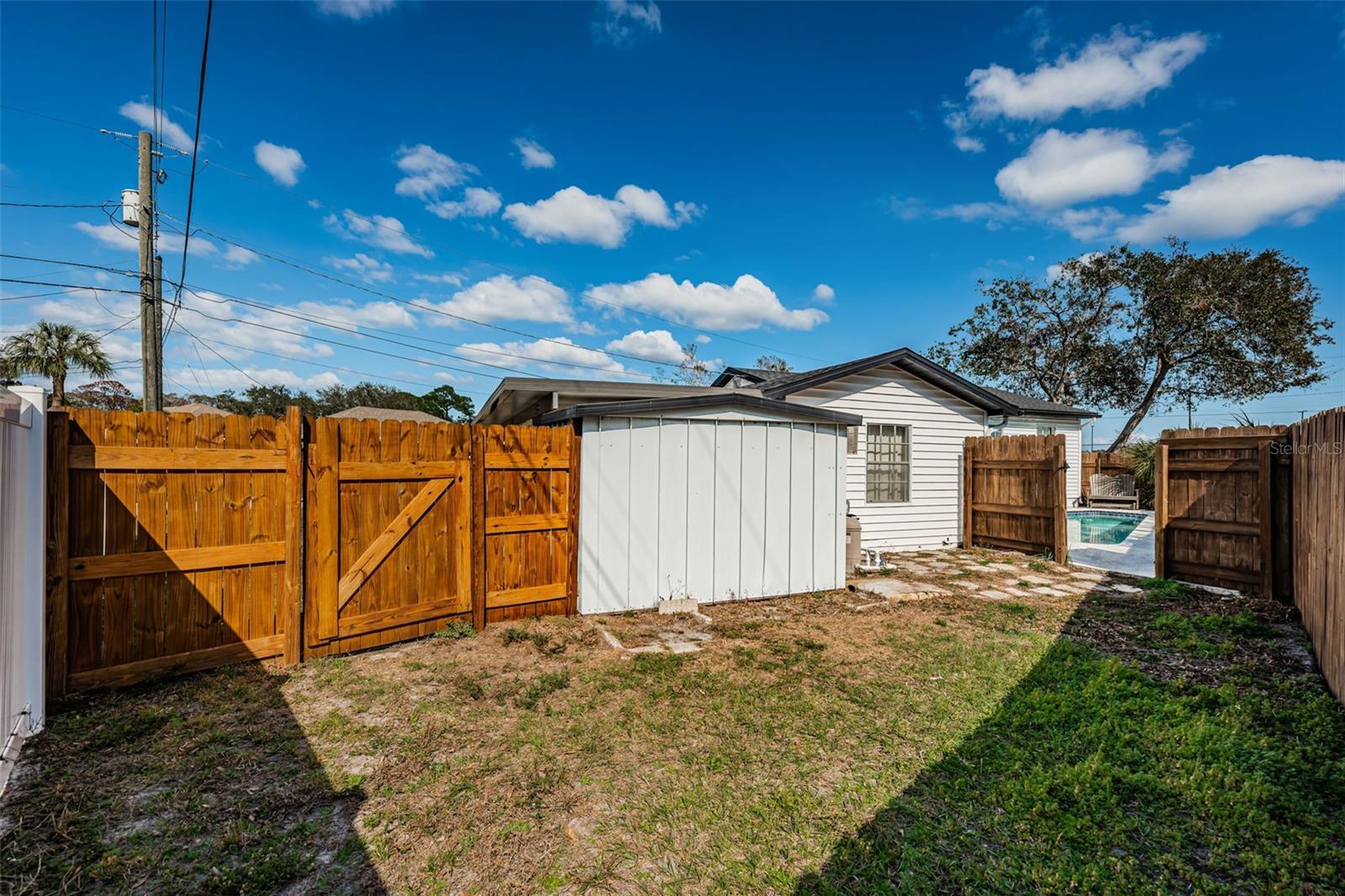 fenced in yard