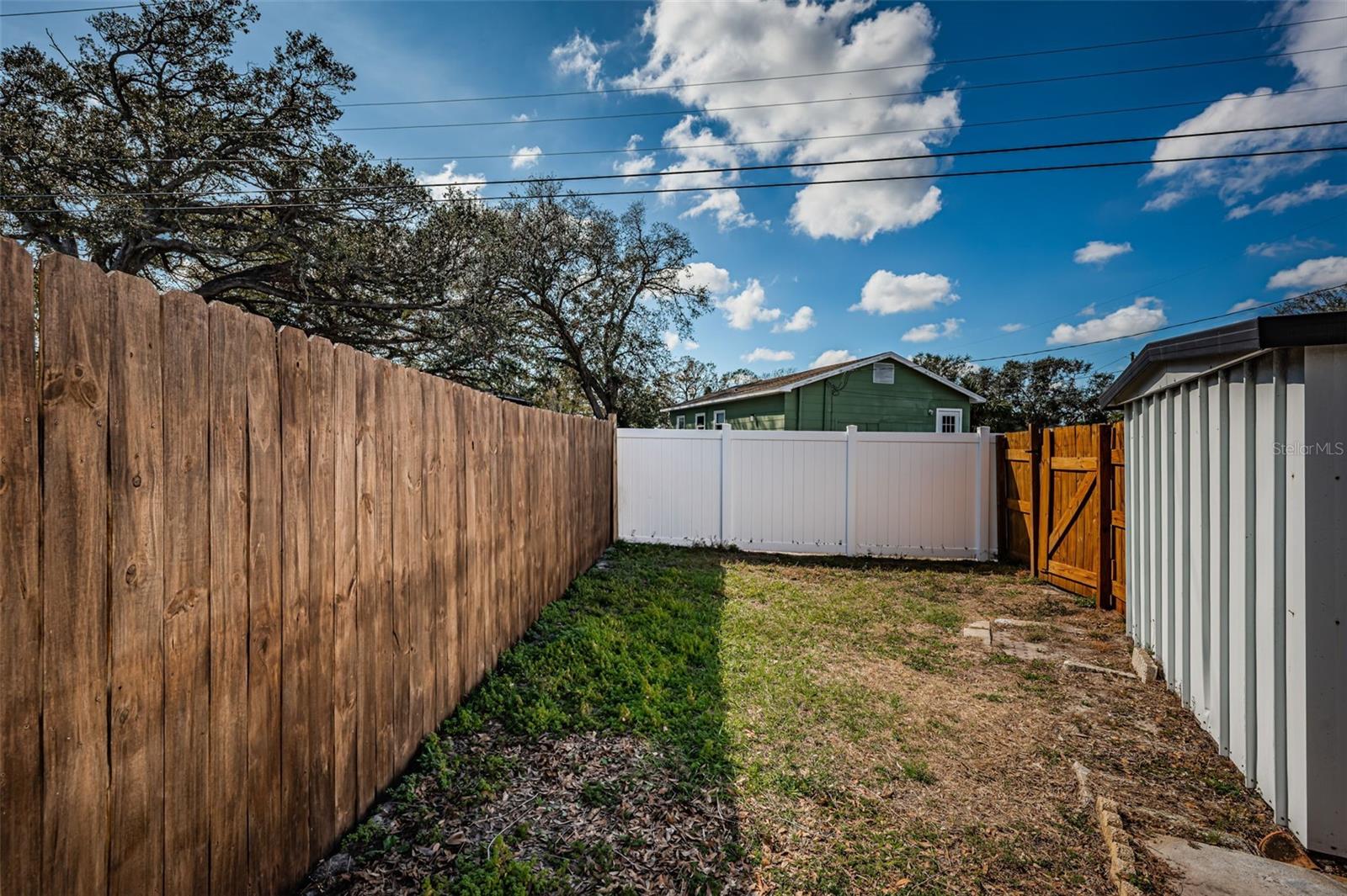 fenced in yard