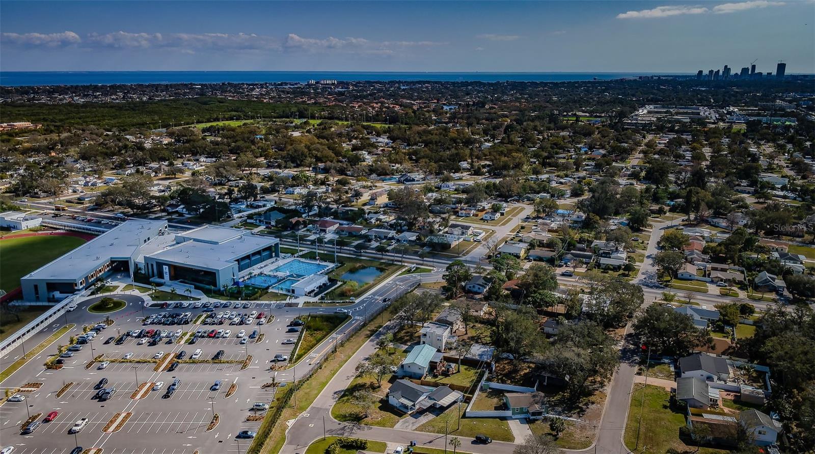 aerial photo of YMCA